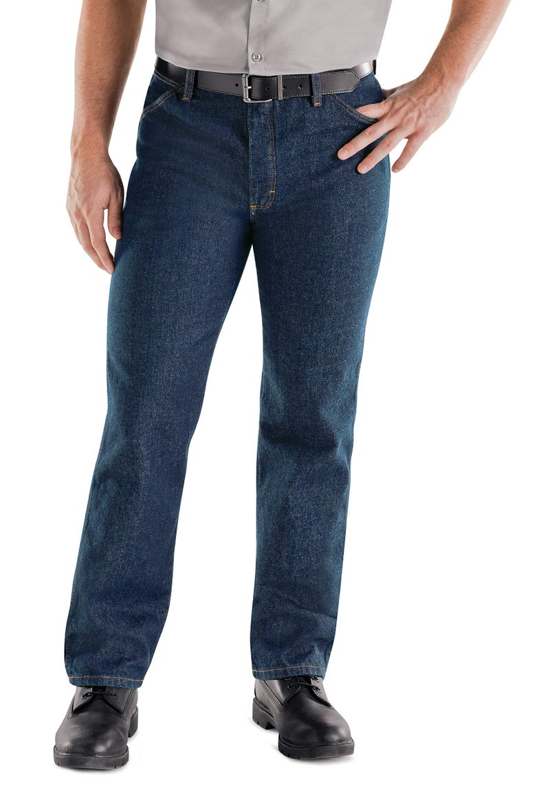 Red Kap Men's Classic Work Jean, Prewashed Indigo, 36x30 - Image 1